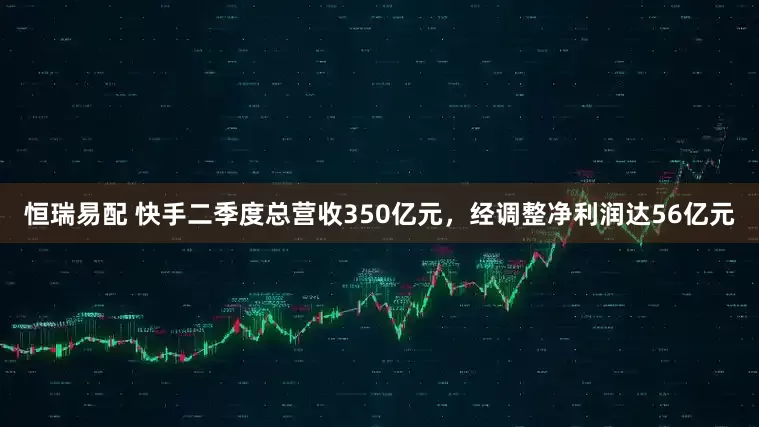 恒瑞易配 快手二季度总营收350亿元，经调整净利润达56亿元